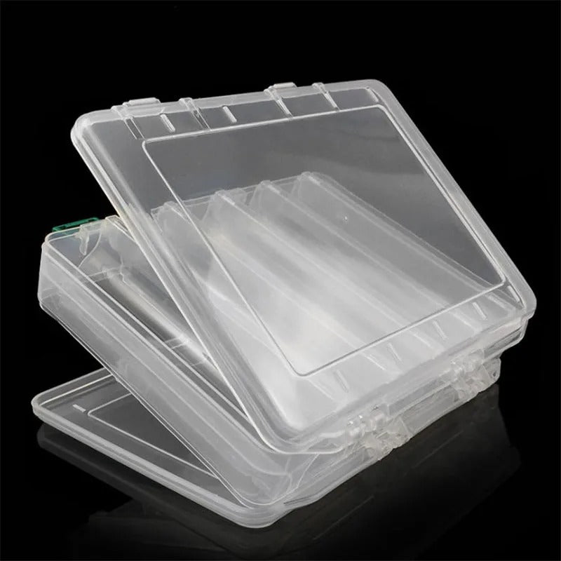 Tapa transparente de la caja de aparejos