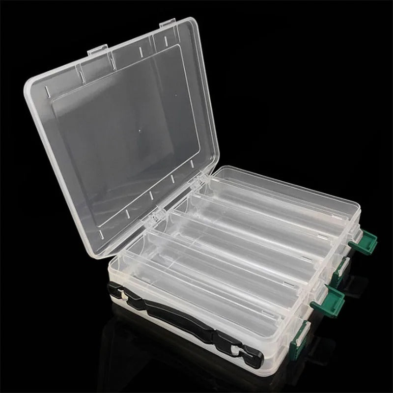 Caja de aparejos con 6 compartimentos por cara