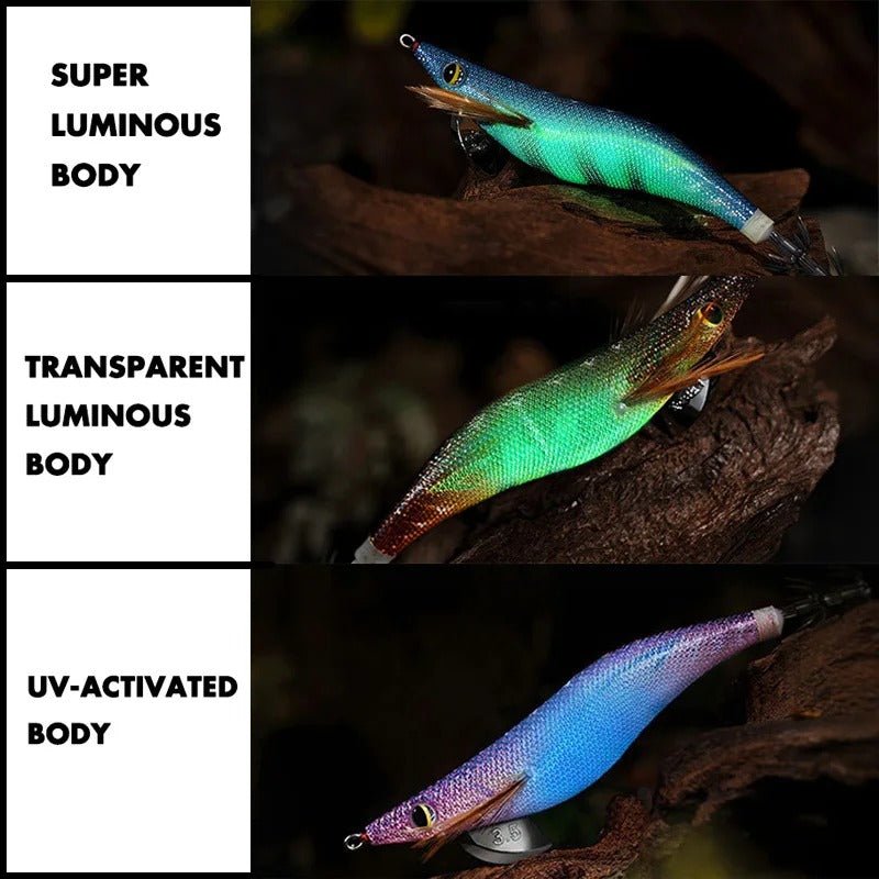 Señuelo EGI X-SEM B-G1 — Luminoso 10 Colores