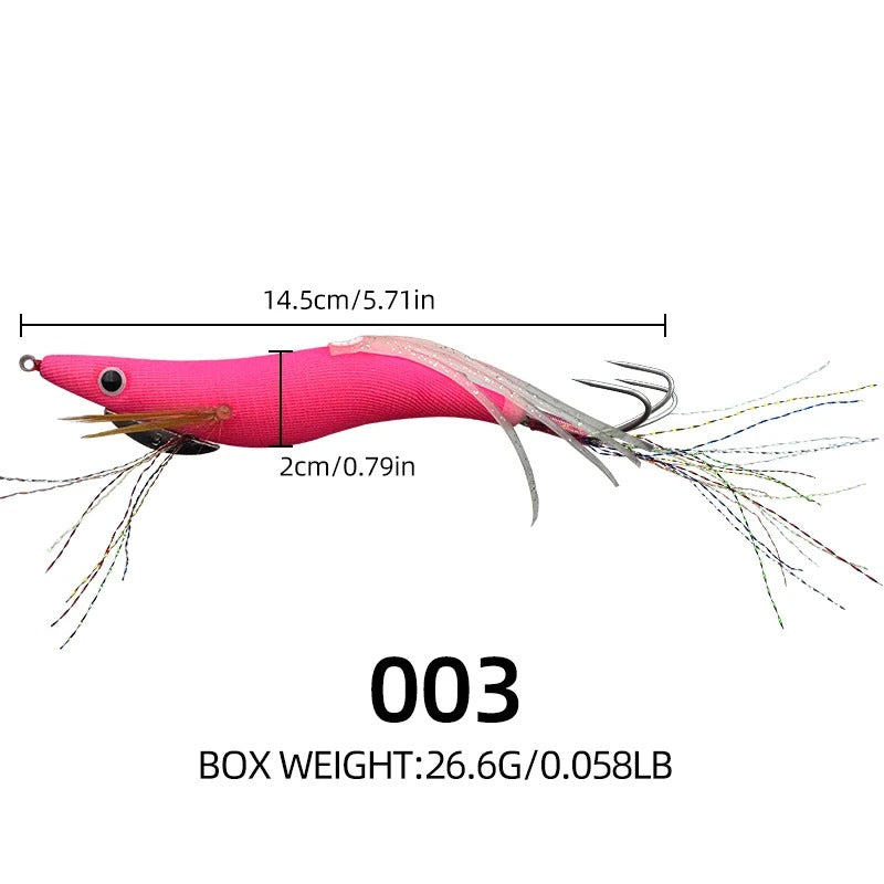 Señuelo EGI sepia rosa fluor 14,5 cm