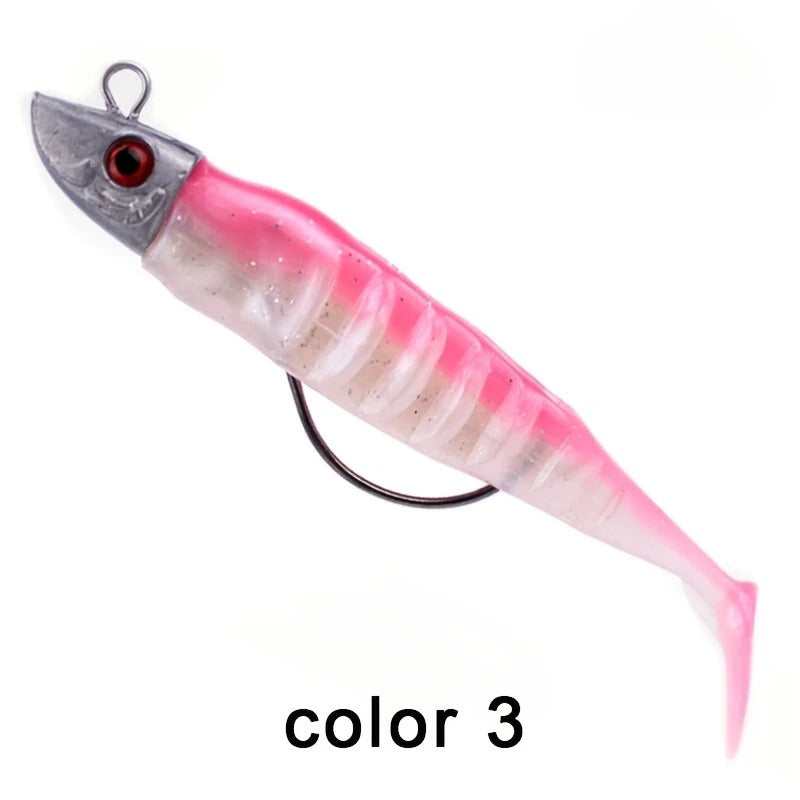 Vinilo shad jig head color rosa perla