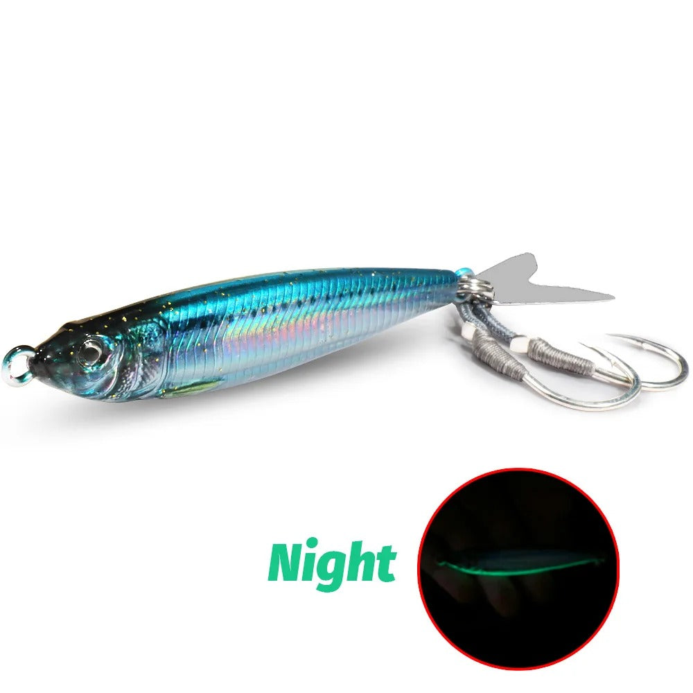Casting Jig Sardina D1 Azul Noche Luminoso