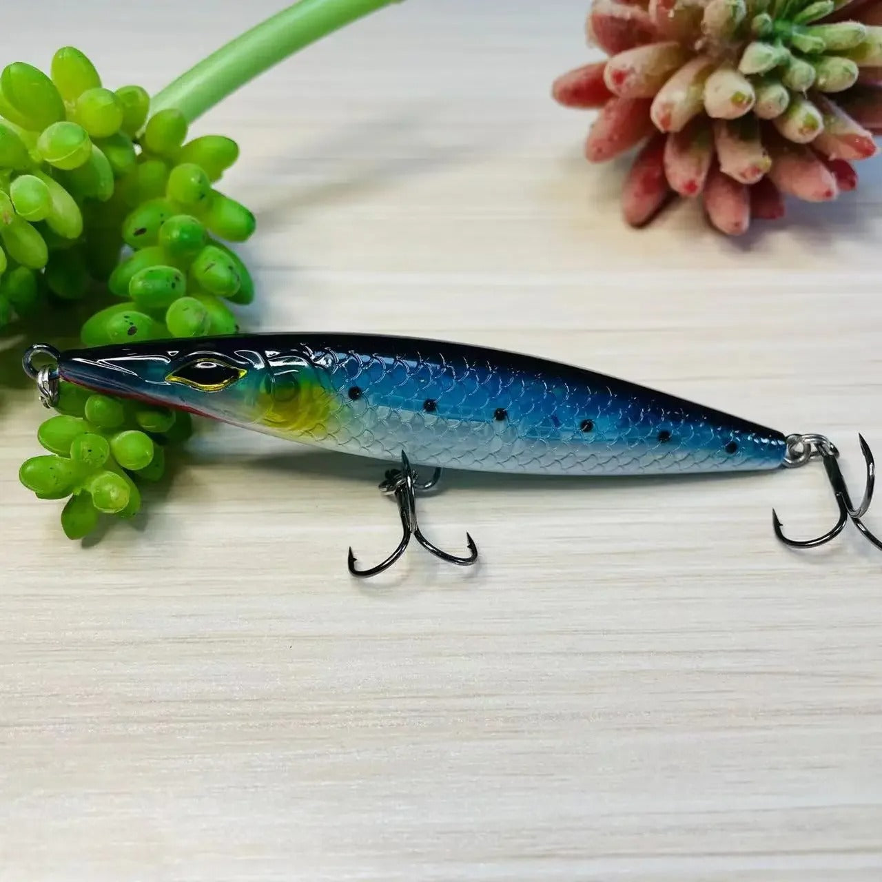 Stickbait azul real escamas